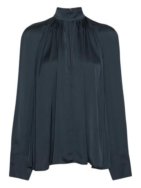  Rotate Birger Christensen Bow Blouse - Blue 