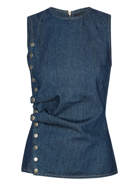  Rotate Birger Christensen Button-detail Top - Blue 