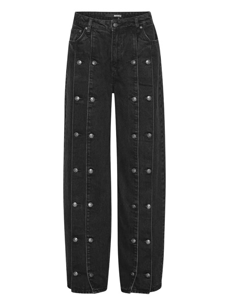  Rotate Birger Christensen Button-detail Wide Jeans - Black 