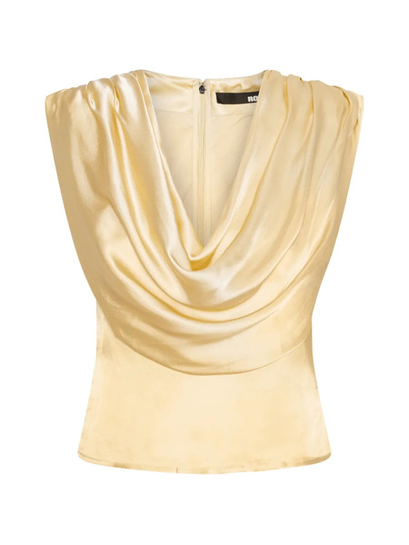  Rotate Birger Christensen Chiffon Waterfall Top - Yellow 