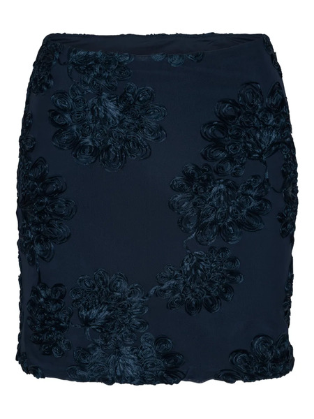  Rotate Birger Christensen 3d Floral-mesh Mini Skirt - Blue 