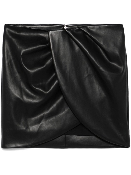  Rotate Birger Christensen Draped Mini Skirt - Black 
