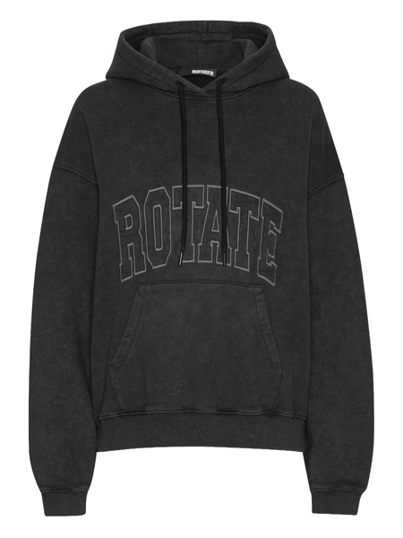  Rotate Birger Christensen Embroidered Logo Hoodie - Black 
