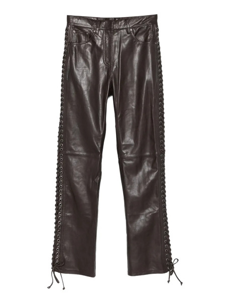  Rotate Birger Christensen Eyelet-detail Trousers - Brown 