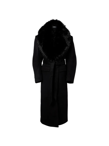  Rotate Birger Christensen Faux-fur-collar Coat - Black 