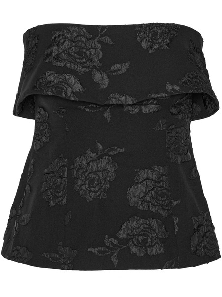  Rotate Birger Christensen Floral-jacquard Top - Black 
