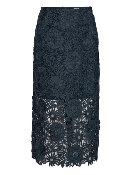  Rotate Birger Christensen Floral-lace Midi Skirt - Blue 