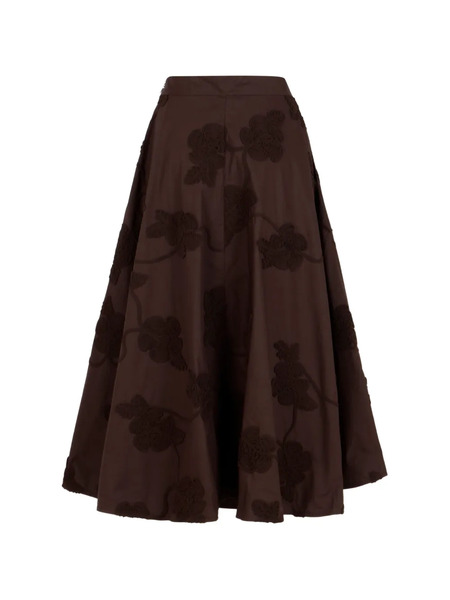  Rotate Birger Christensen Floral-pattern Skirt - Brown 