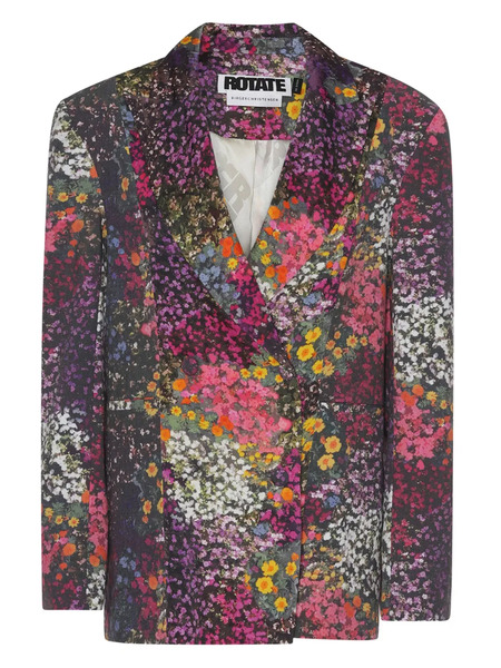  Rotate Birger Christensen Floral-print Blazer - Purple 