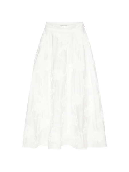  Rotate Birger Christensen Flower Maxi Skirt - White 