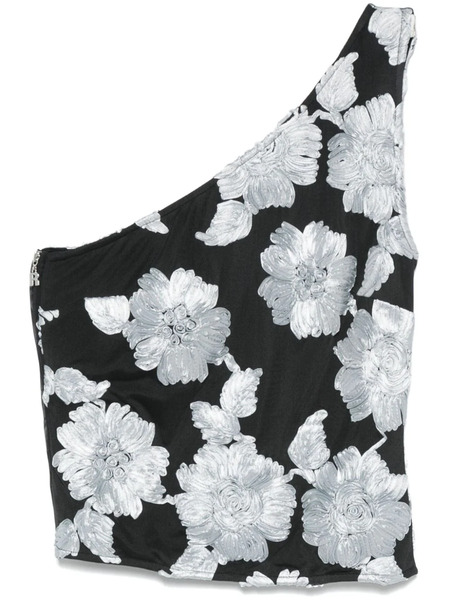  Rotate Birger Christensen Flower Mesh Top - Black 