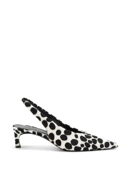  Rotate Birger Christensen Fur Slingback Pumps - White 