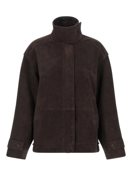  Rotate Birger Christensen High-neck Oversized Jacket - Brown 