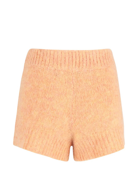  Rotate Birger Christensen Knitted High-waist Shorts - Orange 