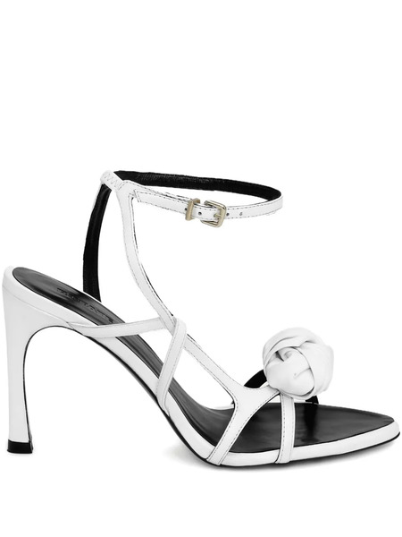  Rotate Birger Christensen Knot-detail Leather Sandals - White 