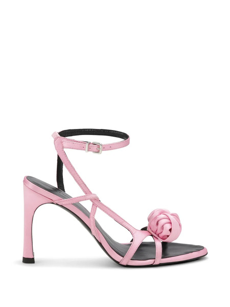  Rotate Birger Christensen Knot Satin Sandals - Pink 