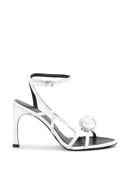  Rotate Birger Christensen Knot Satin Sandals - White 