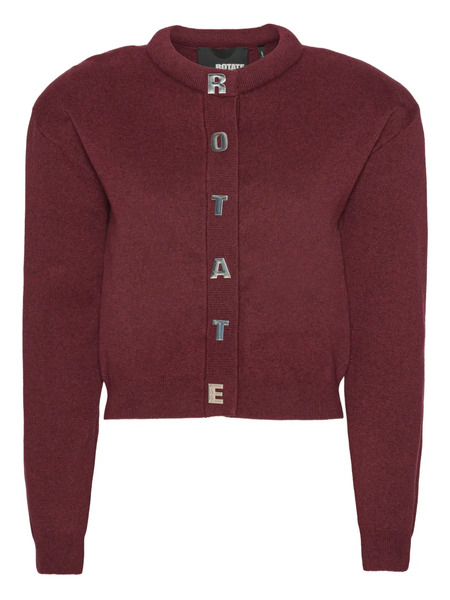  Rotate Birger Christensen Logo-detail Cardigan - Red 