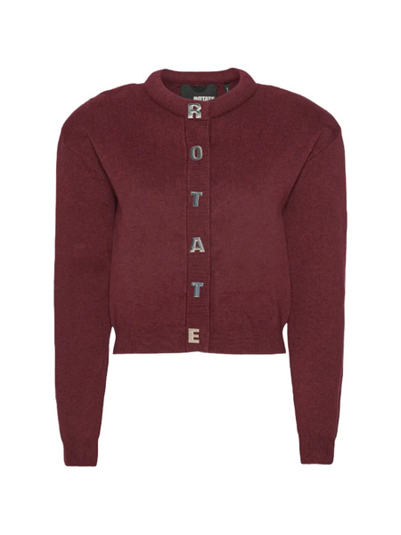  Rotate Birger Christensen Logo-detail Cardigan - Red 