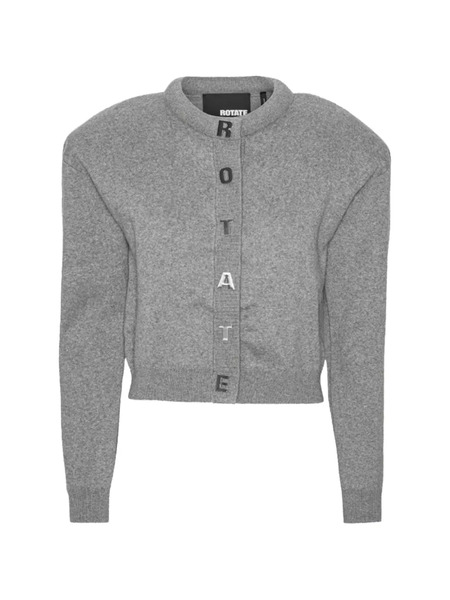  Rotate Birger Christensen Logo-embellished Cardigan - Grey 