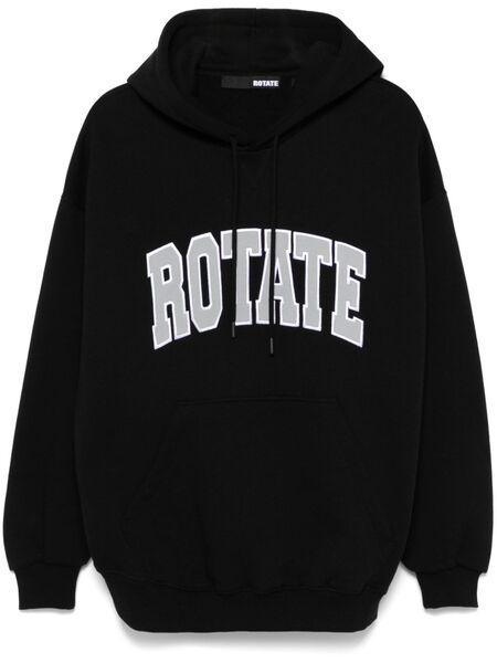  Rotate Birger Christensen Logo-embroidered Hoodie - Black 