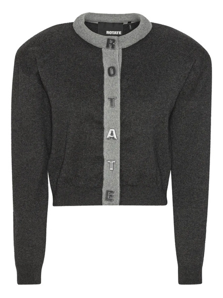  Rotate Birger Christensen Logo-lettering Cardigan - Grey 