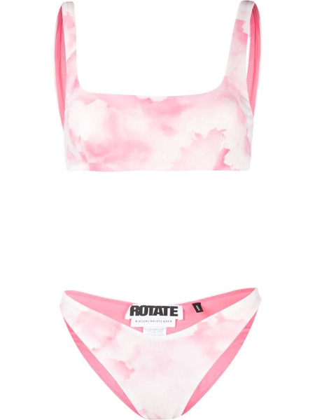 Rotate Birger Christensen Logo-print Tie-dye Bikini - Pink 