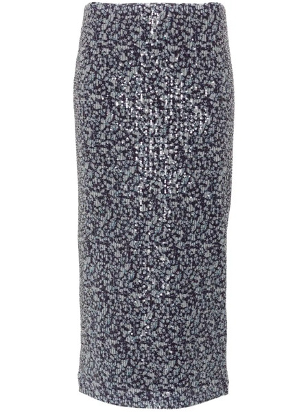  Rotate Birger Christensen Midi Pencil Skirt - Purple 