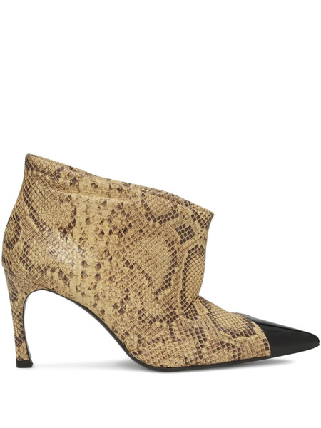  Rotate Birger Christensen Pointed-toe Leather Boots - Neutrals 