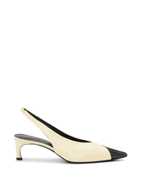  Rotate Birger Christensen Pointed-toe Slingback Leather Pumps - Neutrals 