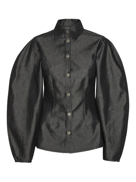  Rotate Birger Christensen Puff-sleeve Shirt - Black 