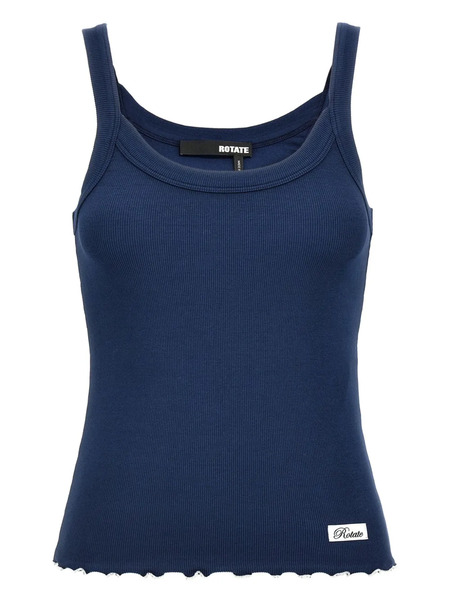  Rotate Birger Christensen Rib Tank Top - Blue 