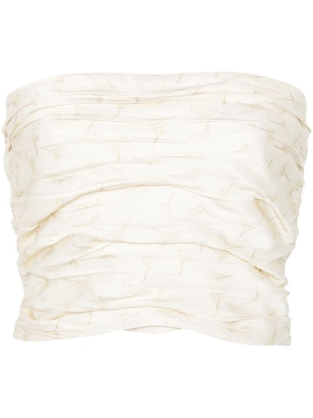  Rotate Birger Christensen Scarf-detail Printed Top - Neutrals 