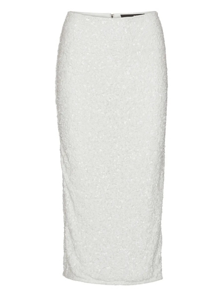  Rotate Birger Christensen Sequin-embellished Midi Pencil Skirt - White 