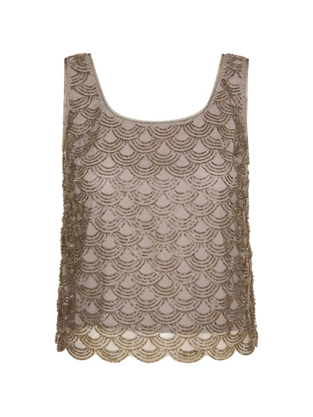  Rotate Birger Christensen Sequin-embellished Top - Grey 