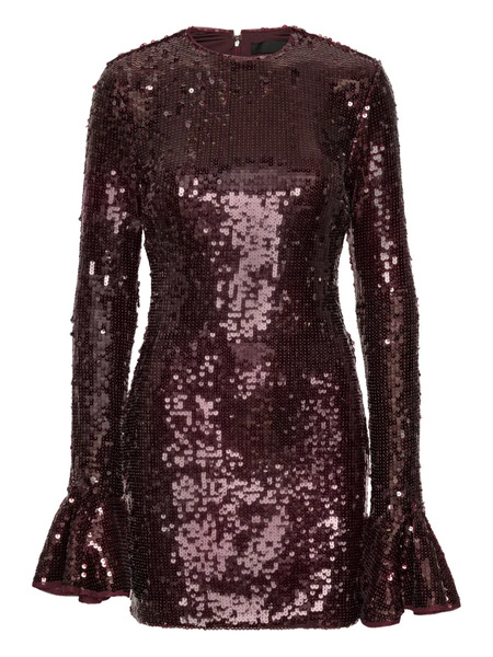 Rotate Birger Christensen Sequin-embellishment Mini Dress - Brown 