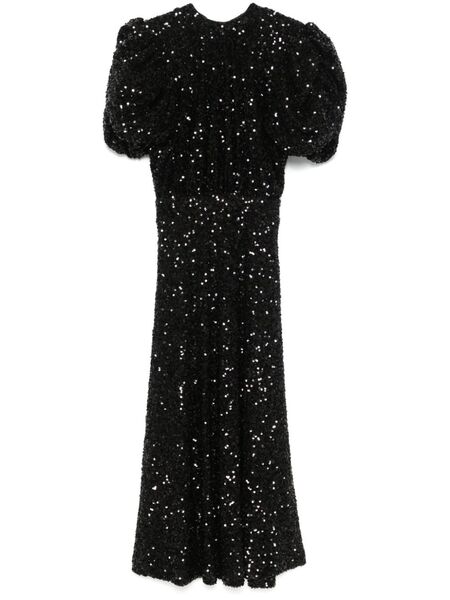  Rotate Birger Christensen Sequinned Midi Dress - Black 