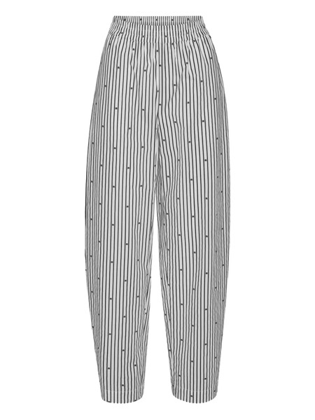  Rotate Birger Christensen Striped Elasticated-waistband Trousers - White 