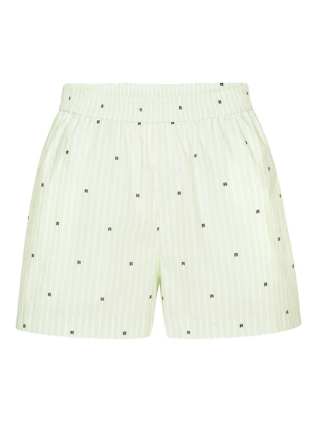  Rotate Birger Christensen Striped Shorts - Green 