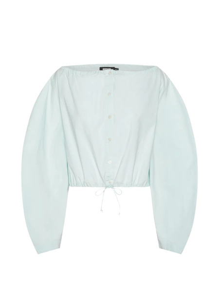  Rotate Birger Christensen Tie Strap Long-sleeve Blouse - Blue 