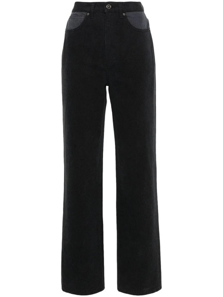  Rotate Birger Christensen Two-tone Tapered Jeans - Black 