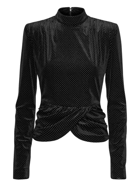  Rotate Birger Christensen Velvet Blouse - Black 