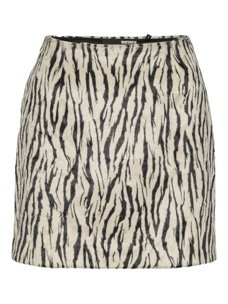  Rotate Birger Christensen Zebra Print Skirt - Neutrals 