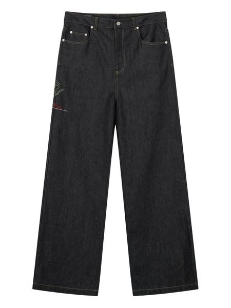  Rough. Embroidered-detail Denim Jeans - Blue 