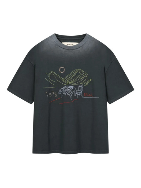  Rough. Embroidered-logo T-shirt - Black 