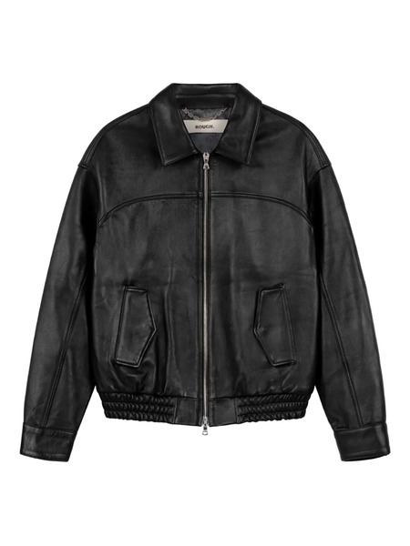  Rough. Reversible Leather Jacket - Black 