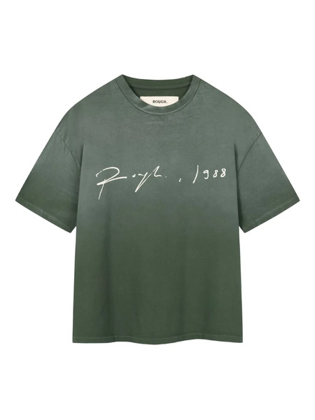  Rough. Signature-print T-shirt - Green 
