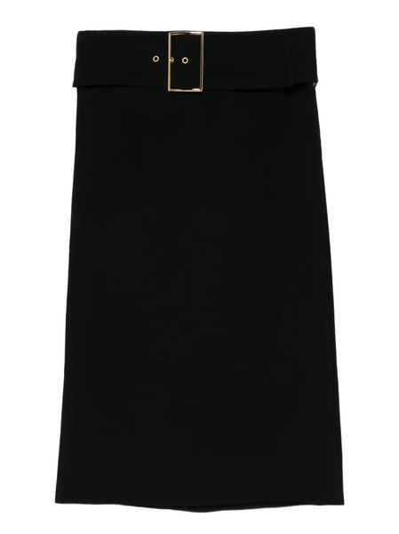  Rowen Rose Buckle Mini Skirt - Black 