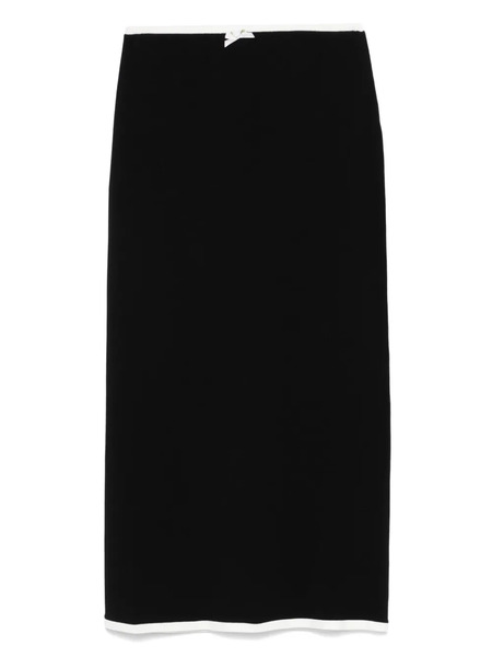 Rowen Rose Floral-appliqué Maxi Skirt - Black 