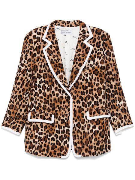  Rowen Rose Leopard-print Blazer - Neutrals 